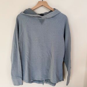 FINAL PRICE North Face Gray Blue Zip Back Hoodie Sweatshirt Size XL